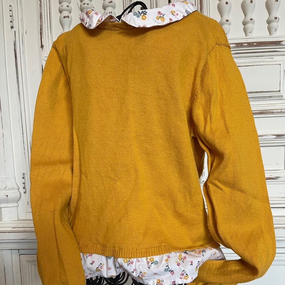 Mustard Yellow Collared Sweater